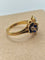 Bague 54 Bague vintage motif bouquet de fleurs en or jaune 18 carats et émail 58 Facettes