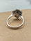 Bague 55 Bague solitaire en or blanc 18 carats avec diamant et émail vert 58 Facettes