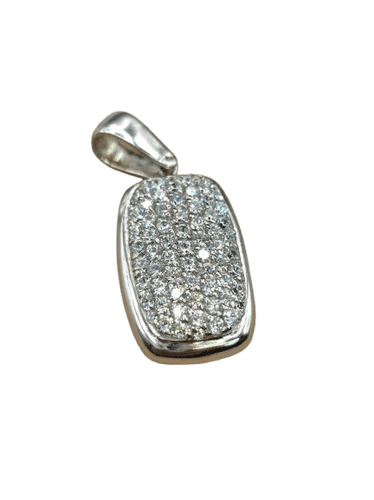 Pendentif Pendentif médaillon en or blanc 18 carats et diamants 58 Facettes