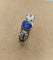 Bague 55 Bague solitaire saphir et diamants en or blanc 18 carats 58 Facettes