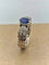 Bague 55 Bague solitaire saphir et diamants en or blanc 18 carats 58 Facettes