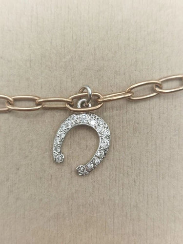 Bracelet Dodo Pomellato Fortuna - Bracelet gourmette en or rose et diamants 58 Facettes