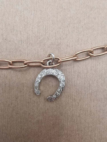 Bracelet Dodo Pomellato Fortuna - Bracelet gourmette en or rose et diamants 58 Facettes