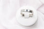 Bague 62 Alliance homme carrée sertie d’un diamant taille princesse en or blanc 58 Facettes 250065