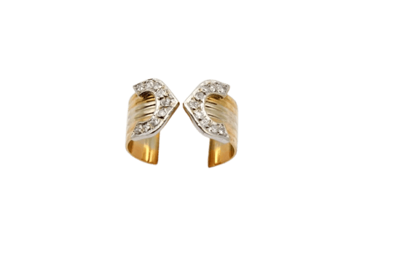 Bague 52 Bague pavée en trois ors 750/000 avec 18 diamants 58 Facettes 240510