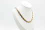 Collier Collier motif feuilles entrelacées en or blanc et jaune 750 58 Facettes 240004