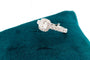 Bague 50 Bague en or blanc 750 - Diamant taille coussin et pavage diamants 58 Facettes 240065