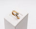 Bague 51 Alliance demi-lune croisée en or jaune 18 carats avec diamant 58 Facettes 240019