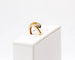 Bague 51 Alliance demi-lune croisée en or jaune 18 carats avec diamant 58 Facettes 240019
