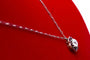 Collier Collier marguerite en or jaune, platine, diamant et rubis 58 Facettes 240285