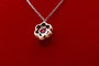Collier Collier marguerite - Motif fleur en or jaune et platine, diamant et rubis 58 Facettes 240285