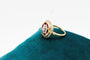 Bague 53 Bague ronde en or bicolore avec diamants et rubis 58 Facettes 250048