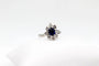 Bague 62 Bague en or blanc 18 carats avec saphir et diamants 58 Facettes 240462
