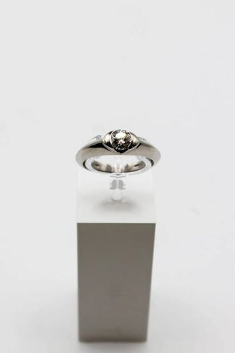 Bague 54 Solitaire - Bague en or blanc 750 ornée d’un diamant 0,46 ct 58 Facettes 240216