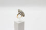 Bague 52 Bague marquise en or jaune 18k et platine à diamants 58 Facettes 240284