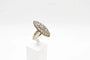 Bague 52 Bague marquise en or jaune 18k et platine à diamants 58 Facettes 240284