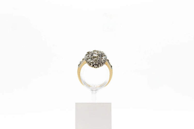 Bague 52 Bague marquise en or jaune 18k et platine à diamants 58 Facettes 240284
