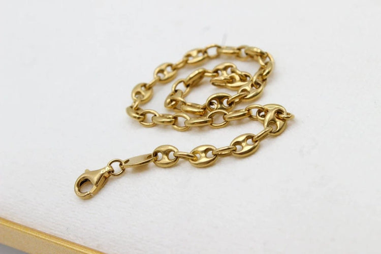 Bracelet Bracelet maille grain de café en or jaune 18 carats 58 Facettes 250381