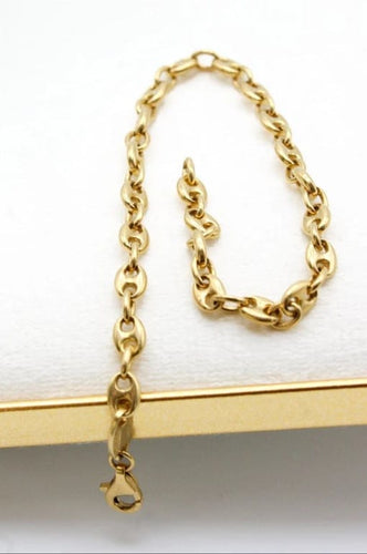 Bracelet Bracelet maille grain de café en or jaune 18 carats 58 Facettes 250381