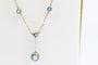 Collier Collier ancien en or jaune et platine, aigues-marines et perles 58 Facettes 240670
