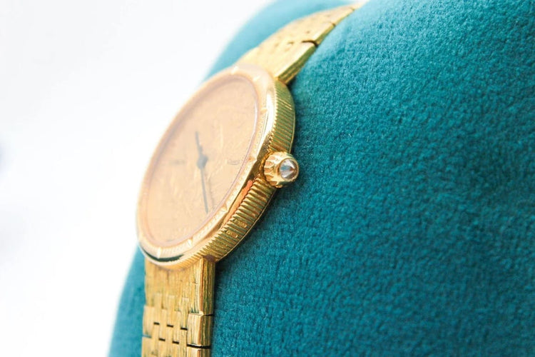 Montre Montre femme - Montre en or jaune 750, cadran 5 Dollars 58 Facettes MT240129