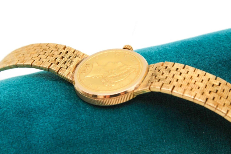 Montre Montre femme - Montre en or jaune 750, cadran 5 Dollars 58 Facettes MT240129