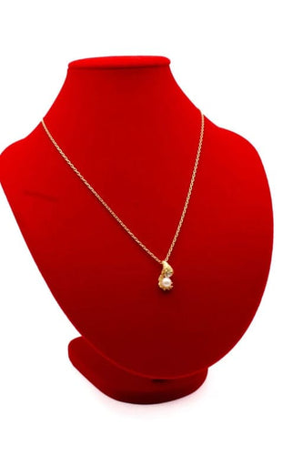 Pendentif Pendentif moderne en or jaune 750 et perles de culture 58 Facettes 240385