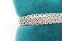 Bracelet Bracelet maille tissée fantaisie en or blanc 58 Facettes 240054