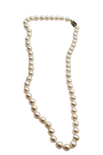 Collier Collier de perles avec fermoir en or blanc 18k et diamants 58 Facettes 250158