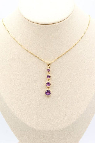 Pendentif Pendentif en or jaune 18 carats et améthystes 58 Facettes 250495