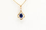 Pendentif EROSE - Pendentif en or jaune 750 serti saphir et diamant 58 Facettes 240663