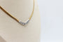 Collier Collier maille anglaise en or jaune 750 avec diamants 58 Facettes 250197