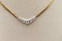 Collier Collier maille anglaise en or jaune 750 avec diamants 58 Facettes 250197