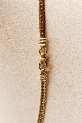 Collier Collier maille anglaise en or jaune 750 avec diamants 58 Facettes 250197