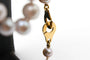 Collier Collier de perles d’eau douce grises en or jaune 750 58 Facettes 240134