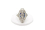Bague 53 Bague marquise 1930 en platine, diamants et saphirs 58 Facettes 250309