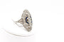Bague 53 Bague marquise Art déco en platine, diamants et saphirs 58 Facettes 250309