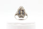 Bague 53 Bague marquise 1930 en platine, diamants et saphirs 58 Facettes 250309