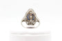 Bague 53 Bague marquise Art déco en platine, diamants et saphirs 58 Facettes 250309