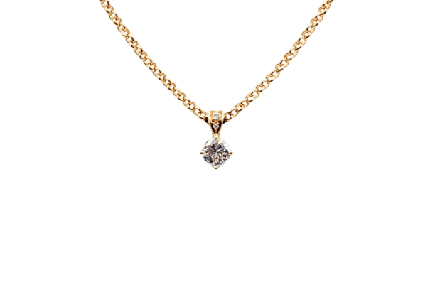 Pendentif Pendentif en or jaune 750/000 et diamants naturels 58 Facettes 240306
