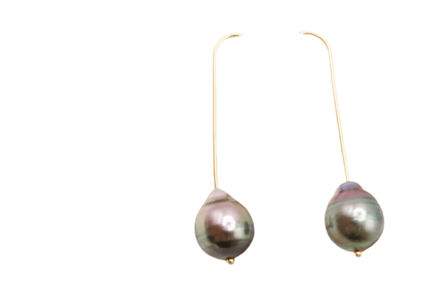Boucles d'oreilles Boucles d'oreilles en or jaune et perles de Tahiti 58 Facettes 250193