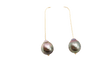 Boucles d'oreilles Boucles d'oreilles en or jaune et perles de Tahiti 58 Facettes 250193