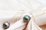 Boucles d'oreilles Boucles d'oreilles pendantes en or jaune 18 carats et perles de Tahiti 58 Facettes 250193