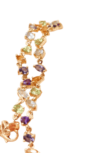 Bracelet Bracelet rivière multicolore en or jaune 750 58 Facettes 250496