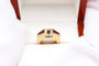Bague 53 Premiers Joyaux - Bague motif carré en or jaune et pierres fines 58 Facettes 250199