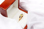 Bague 53 Premiers Joyaux - Bague motif carré en or jaune et pierres fines 58 Facettes 250199