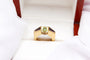 Bague 53 Premiers Joyaux - Bague motif carré en or jaune et pierres fines 58 Facettes 250199