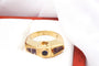Bague 53 Premiers Joyaux - Bague motif carré en or jaune et pierres fines 58 Facettes 250199
