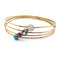 Bracelet Bracelet ancien à 4 joncs en or jaune 18 ct et pierres 58 Facettes