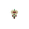 Pendentif Pendentif nœud en or jaune 18 ct rubis, émeraudes et diamants 58 Facettes